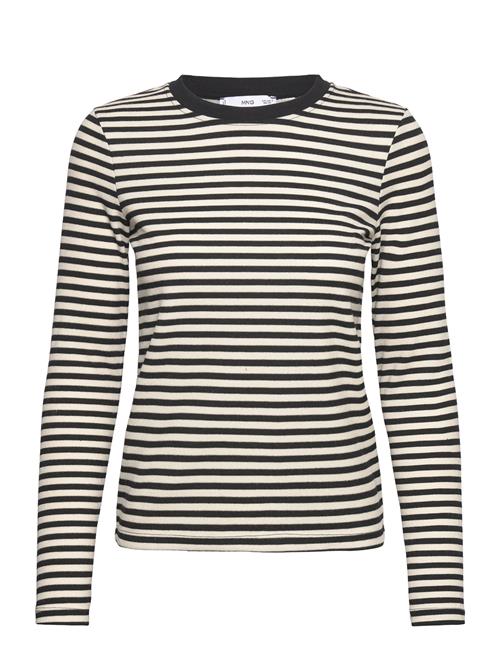 Mango Striped Long Sleeves T-Shirt Mango Black