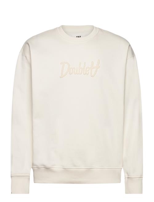 Double A by Wood Wood Noel Aa Script Embroidery Sweatshir Double A By Wood Wood White