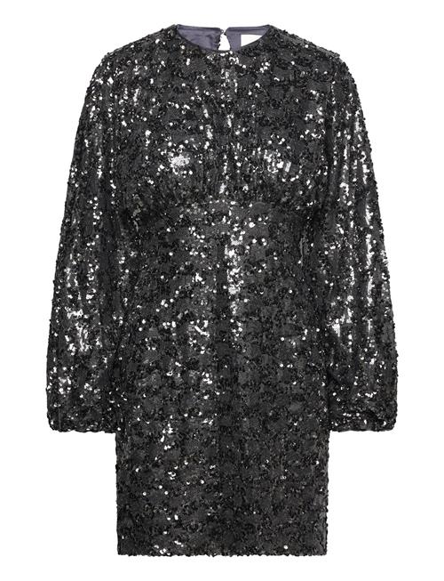 Alexandra Balloon Sleeve Sequin Mini Dress Malina Grey