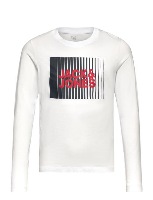 Jack & Jones Jjecorp Logo Tee Play Ls O-Neck Noos Jnr Jack & J S White