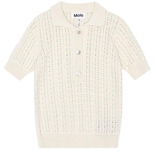 Molo Gretel Strikket Poloshirt Sea Shell | Beige | 134/140 cm