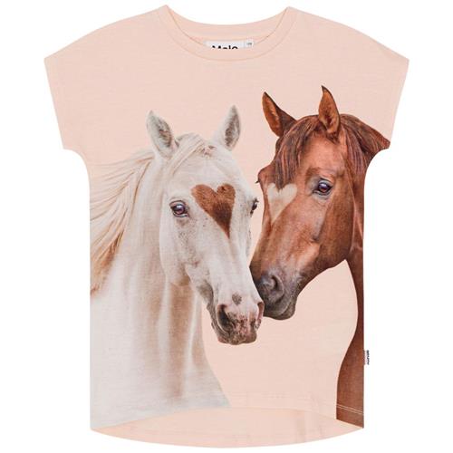 Molo GOTS Ragnhilde T-shirt Yin Yang Horses | Lyserød | 92 cm