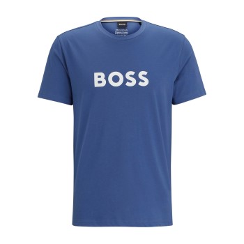 Se BOSS T Shirt RN Blå bomuld Small Herre ved Timarco