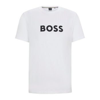 BOSS T Shirt RN Hvid bomuld Medium Herre