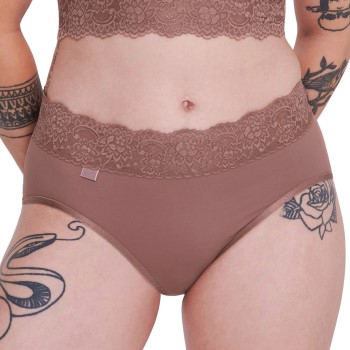 Sloggi Trusser Romance Midi Mørkrosa  48 Dame