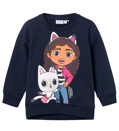 Se Name It Sweatshirt - NmfNess Gabby - Dark Sapphire ved KidsWorld