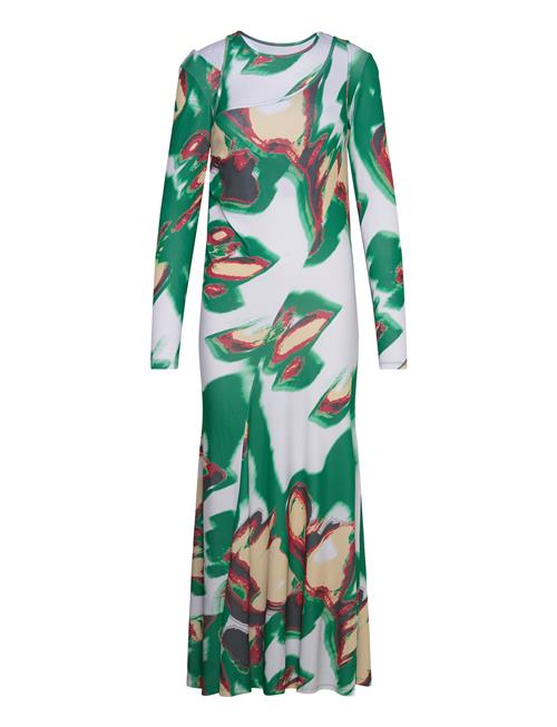 Erica Print Wrap Dress WOOD WOOD Green