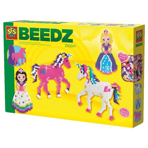 Se SES Creative Beedz - Unicorns & Princesses Påstryget Perle | Gul | 6-10 ved Babyshop