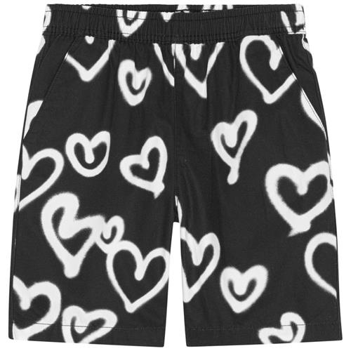 Molo Avart Sweatshorts Sprayed Hearts | Sort | 92 cm