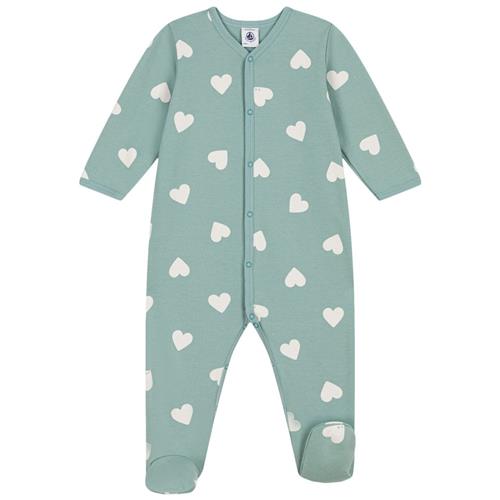 Se Petit Bateau Hjertemønstret Sparkedragt Grøn | Grønn | 3 months ved Babyshop