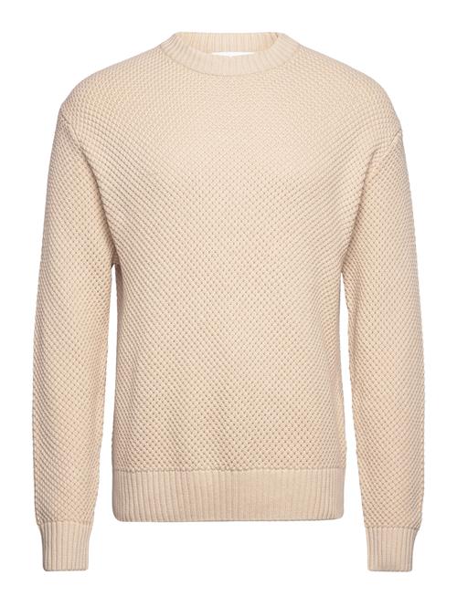 Selected Homme Slhbert Relaxed Ls Knit Stu Crew Neck W Selected Homme Beige