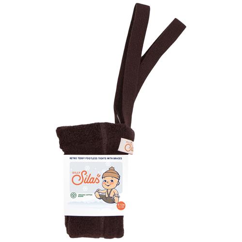 Silly Silas GOTS Teddy Fodsløse Strømpebukser Chocolate Brown | Brun | 6-12 months