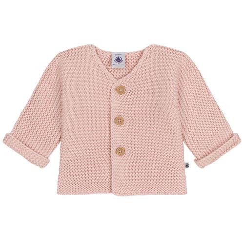 Se Petit Bateau Cardigan Lyserød | Lyserød | 12 months ved Babyshop