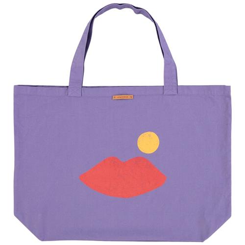 Se Piupiuchick XL Tote Taske Med Tryk Lilla | Lilla | 0 ved Babyshop