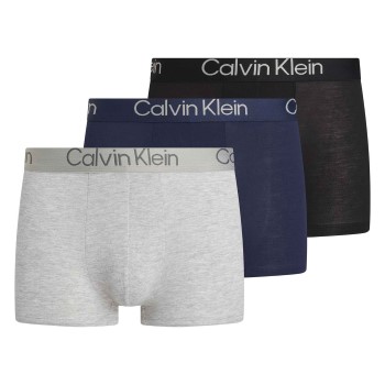 Calvin Klein 3P Ultra Soft Modern Trunks Sort/Blå modal X-Large Herre