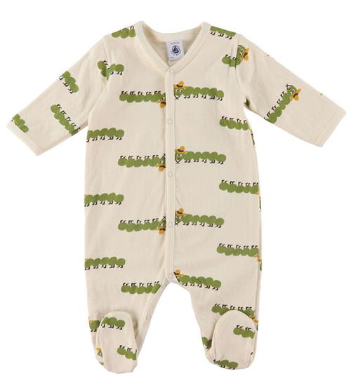 Se Petit Bateau Petit Bateau Heldragt m. FÃ¸dder - Creme m. Print ved KidsWorld