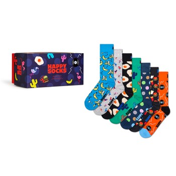 Happy socks Strømper 7P Seven Days Socks Gift Set Flerfarvet bomuld Str 41/46