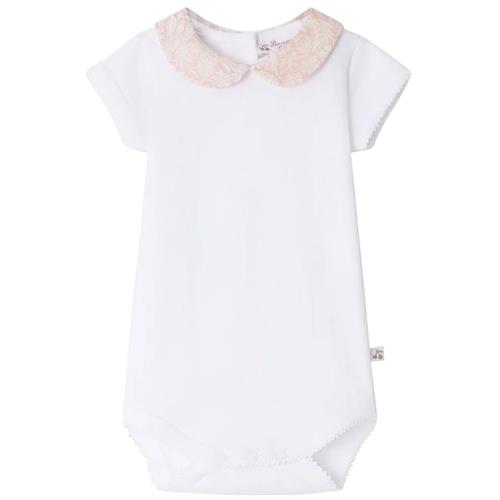 Se Bonpoint Calix Babybody Hvid | Lyserød | 6 months ved Babyshop