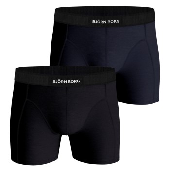 Björn Borg Bjorn Borg Premium Cotton Stretch Boxer 1298 2P Sort/Blå bomuld Small Herre