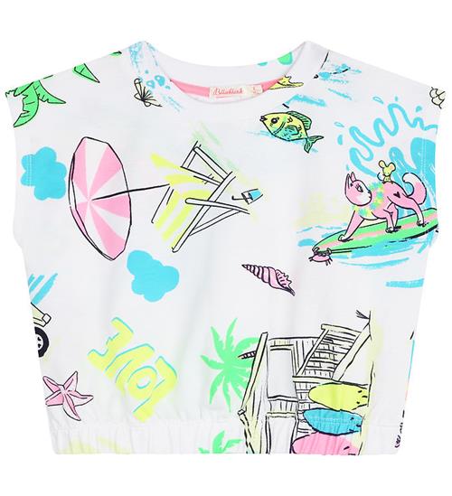 Se Billieblush Billieblush T-shirt - Hvid m. Surfprint ved KidsWorld