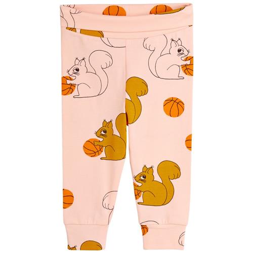 Se Mini Rodini GOTS Squirrels Baby-leggings Lyserød | Lyserød | 68 cm ved Babyshop