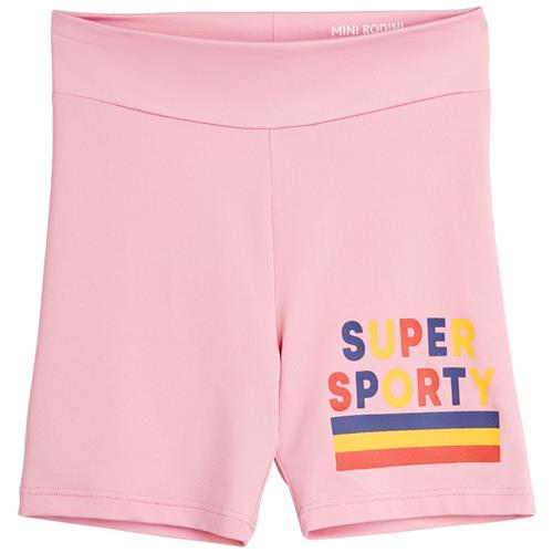 Se Mini Rodini Super Sporty Cykelshorts Lyserød | Lyserød | 140/146 cm ved Babyshop