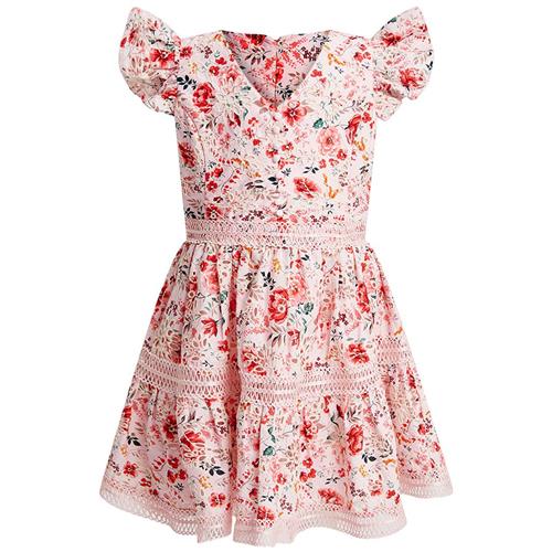 Se Bardot Junior Zietta Mini Blomstret Kjole Blush | Lyserød | 6 years ved Babyshop