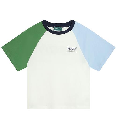 Kenzo Kenzo T-shirt - Ivory m. GrÃ¸n/LyseblÃ¥