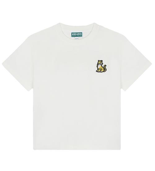 Se Kenzo T-shirt - Ivory m. Tiger ved KidsWorld