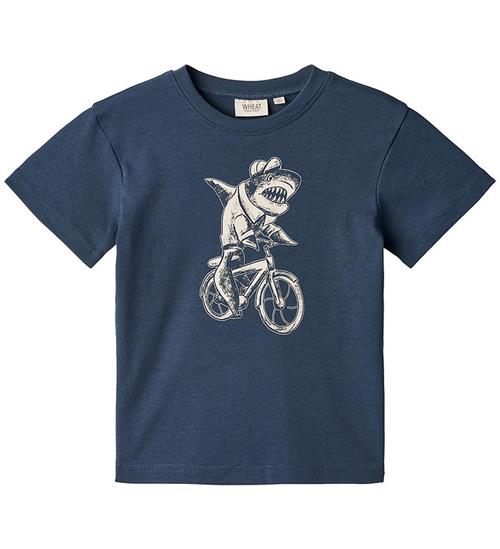 Se Wheat Wheat T-shirt - Kristian - Blue Waves ved KidsWorld