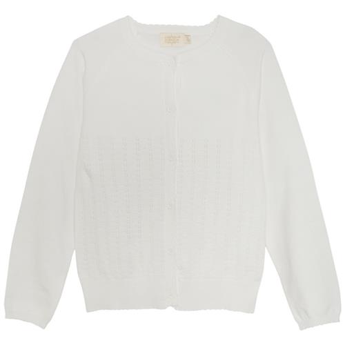 Creamie Cardigan I Pointelle Cloud | Hvid | 104 cm