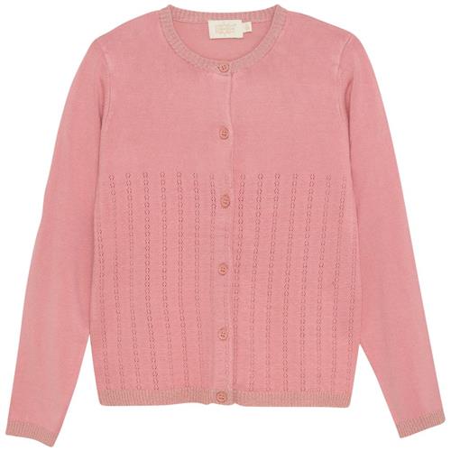 Se Creamie Cardigan I Pointelle Brandied Apricot | Lyserød | 86 cm ved Babyshop