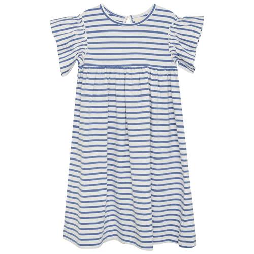 Se Creamie GOTS Stribet Kjole Colony Blue | Blå | 110 cm ved Babyshop