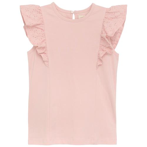 Creamie Tanktop Med Broderie Anglaise Peachskin | Lyserød | 92 cm