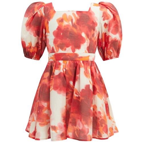 Se Bardot Junior Marla Abstract Mini Blomstret Kjole Poppy Red | Rød | 7 years ved Babyshop