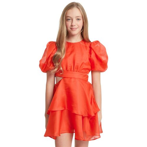 Bardot Junior Enya Organza Mini Kjole Fire Red | Rød | 6 years