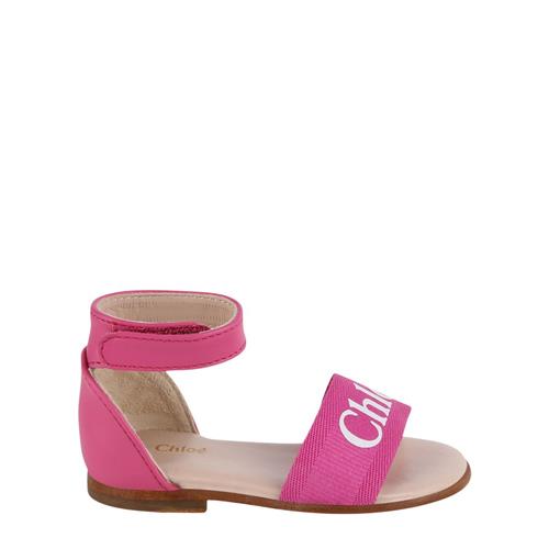 Se Chloé Logo Sandaler Lyserød | Lyserød | 21 EU ved Babyshop