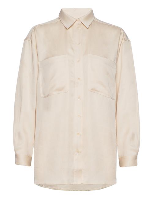 Esleonora Ls Shirt Esme Studios Beige