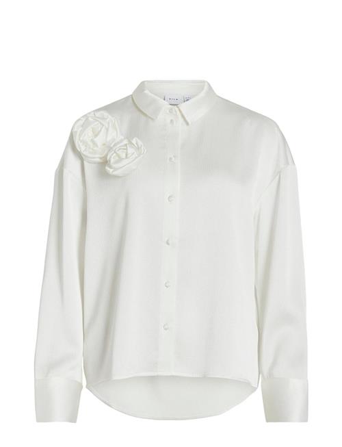 Vila Vimedina L/S Rose Shirt Vila White