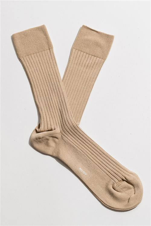 AN IVY Beige Ribbed Socks - Str: 43-46