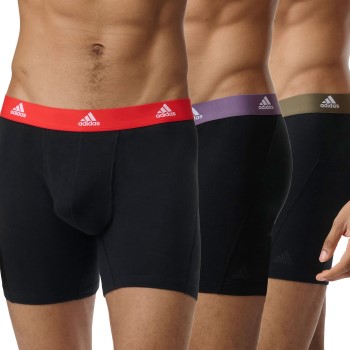 adidas 3P Active Flex Cotton Boxer Brief Flerfarvet bomuld Medium Herre