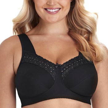 Miss Mary of Sweden Miss Mary Broderie Anglais Soft Bra Bh Sort B 90 Dame