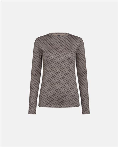 Bluse "Logo" | Polyester | Beige