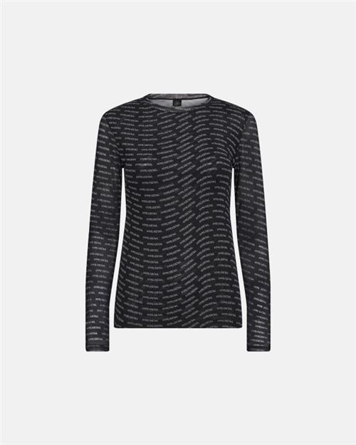 Bluse "Mesh" | Polyester | Sort