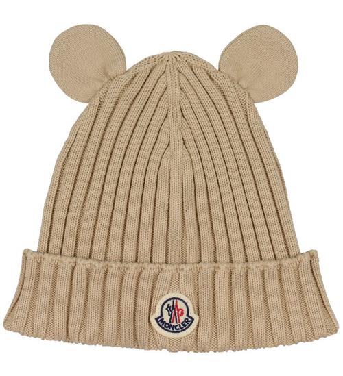 Se Moncler Hue - Strik - Ivory m. Ã?rer ved KidsWorld