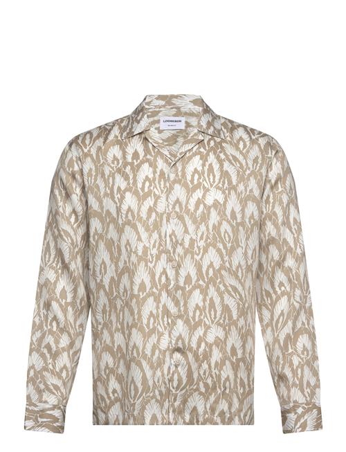 Leaf Aop Shirt L/S Lindbergh Beige