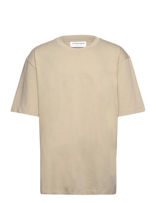 Se Lindbergh Over D Embroidery Tee S/S Lindbergh Beige ved Booztlet