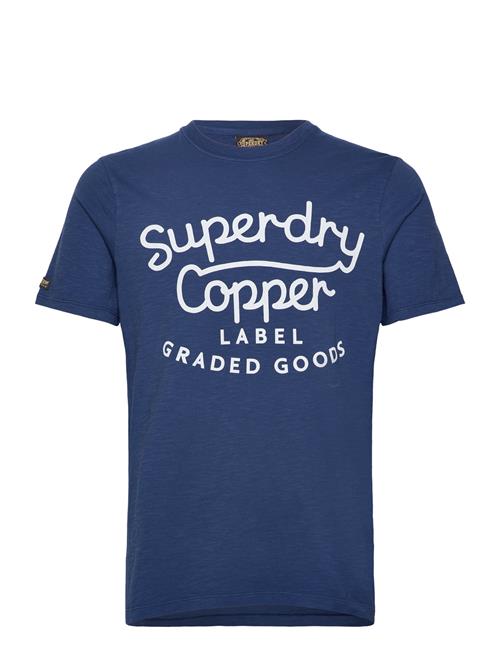 Superdry Copper Label Script Tee Superdry Blue