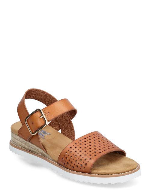 Skechers Womens Bobs Desert Kiss Sandal - Sunny Flair Skechers Brown