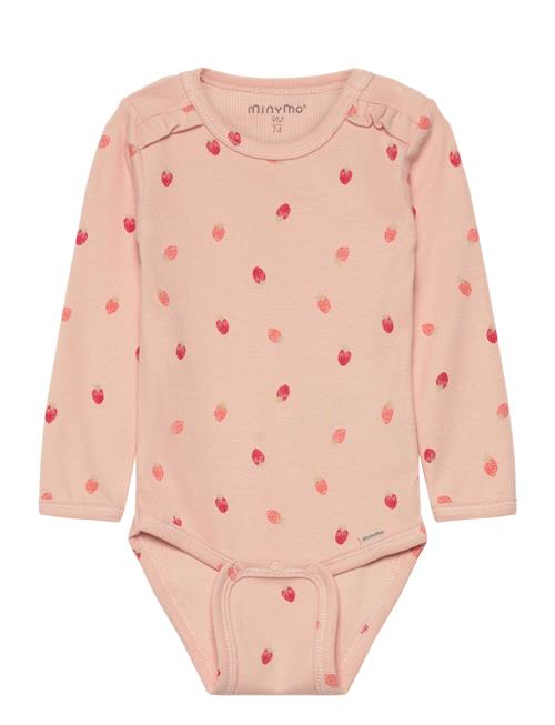 Body Ls Aop Rib Minymo Pink